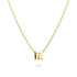Initials Brick Alphabet Letter Necklace Gold Layered Steel Jewellery
